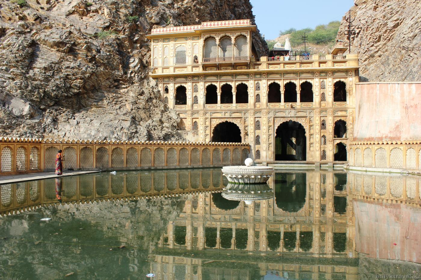 пруд, дворец обезьян, джайпур